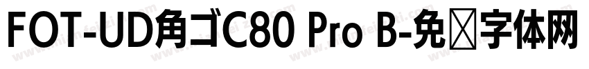 FOT-UD角ゴC80 Pro B字体转换